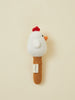 Hen Stick Hand Crocheted Baby Rattle (Side View)