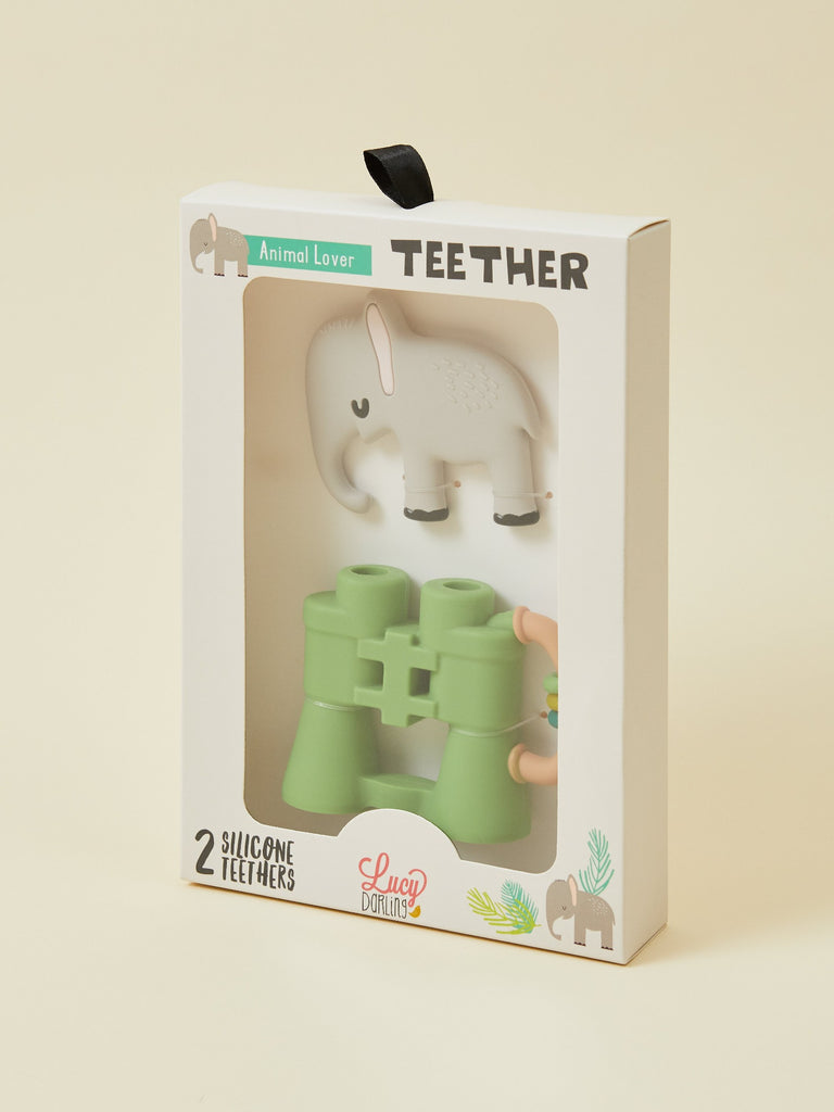 Elephant and Binoculars  Baby Teether