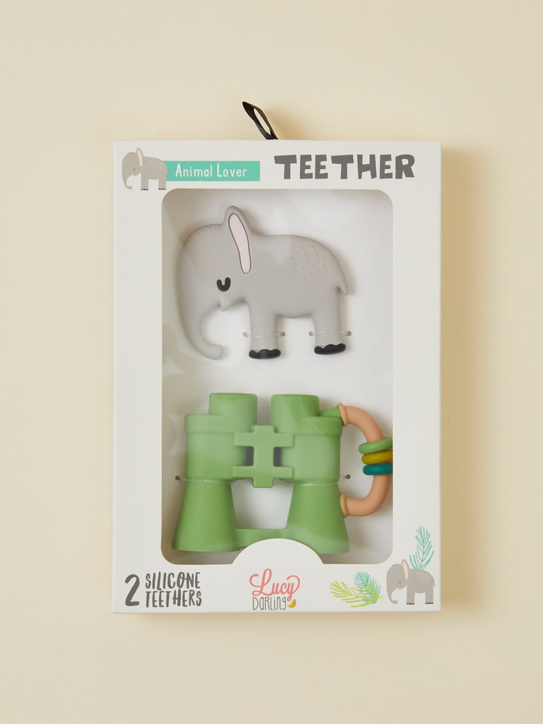 Elephant and Binoculars Baby Teether