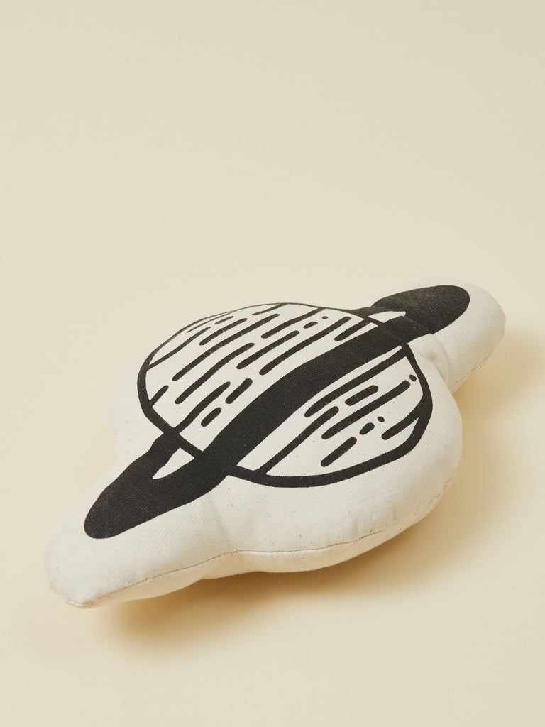 Black and White Print Saturn Toddler Baby Pillow