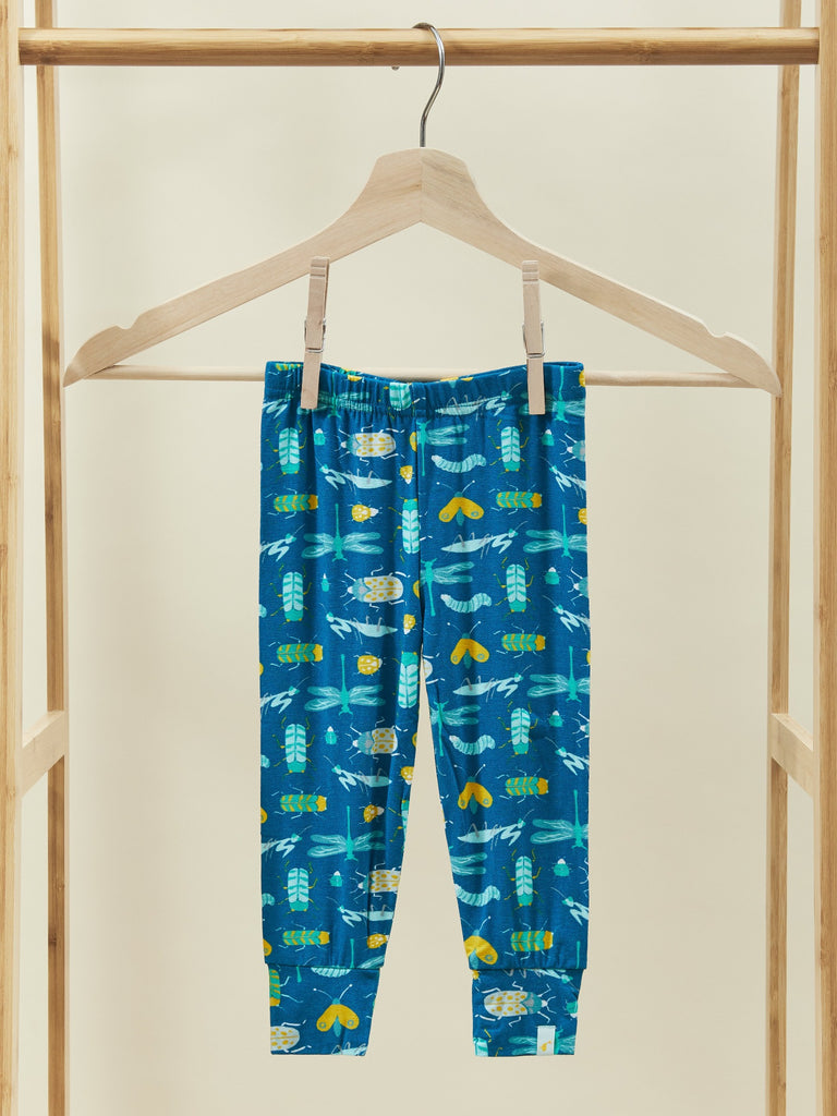 Blue Bugs Print Baby Pants