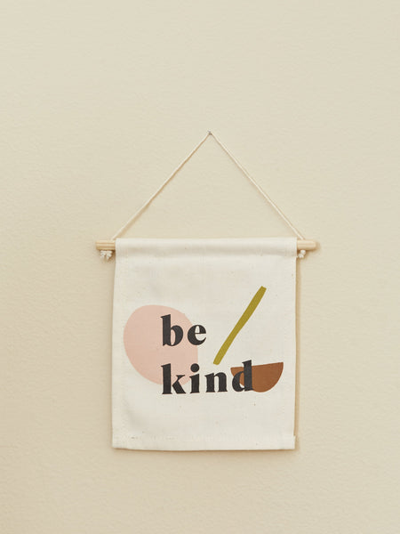 Be Kind Canvas Hang Sign for Nursey and  Kids Décor 