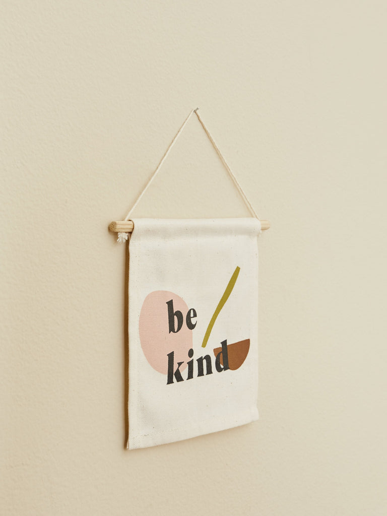 Be Kind Canvas Hang Sign for Nursey and  Kids Décor 