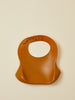 Brown Silicone Baby Bib with Front Open Pocket