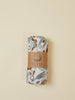 Camping Printed Blue Organic Cotton Baby Swaddle Blanket