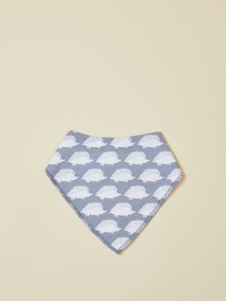 Soft Blue Hedgehog Baby Bandana Bib