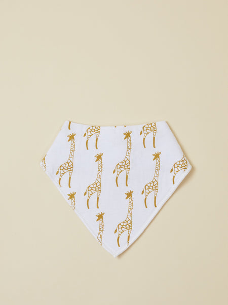Soft Giraffe Print Bandana Bib