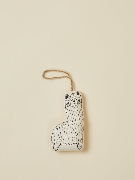 Black and White Printed Llama Hanging Décor