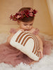 Brown and White Rainbow Print  Baby Pillow Décor