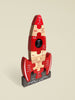 321 Blast Off! Rocket Balance Organic Wooden Puzzle  Toy for Toddlers and Children 