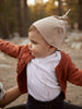 Beige Top Knot Baby Toddler Hat