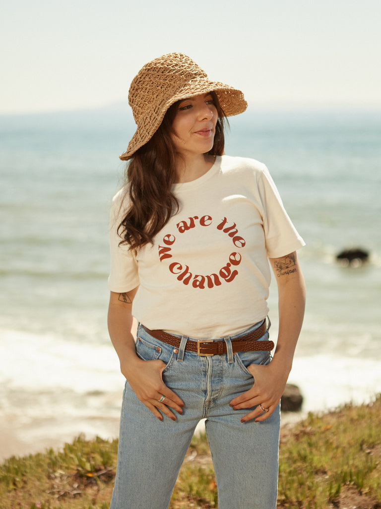 Women's brown woven sun hat